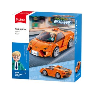 Sluban Building Set: Metropolis - Sports Car (Orange) - 114pcs