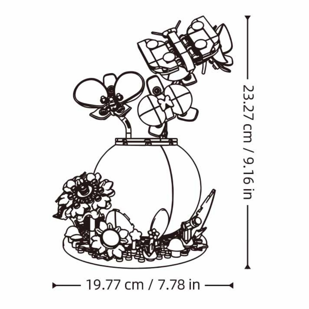 Sluban Building Set: Pleyerid - Butterfly and Flower - 323pcs - Image 5