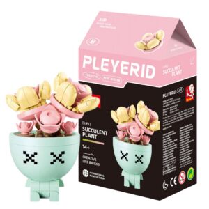 Sluban Building Set: Pleyerid - Succulent Collection - Rosette Succulent (Mint Pot) - 101pcs
