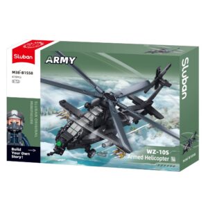 Sluban Building Set: Army - WZ-10S Attack Helicopter 1/45 Scale - 419pcs