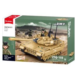 Sluban Building Set: Army - Type 15 Light Tank 1/45 Scale - 411pcs