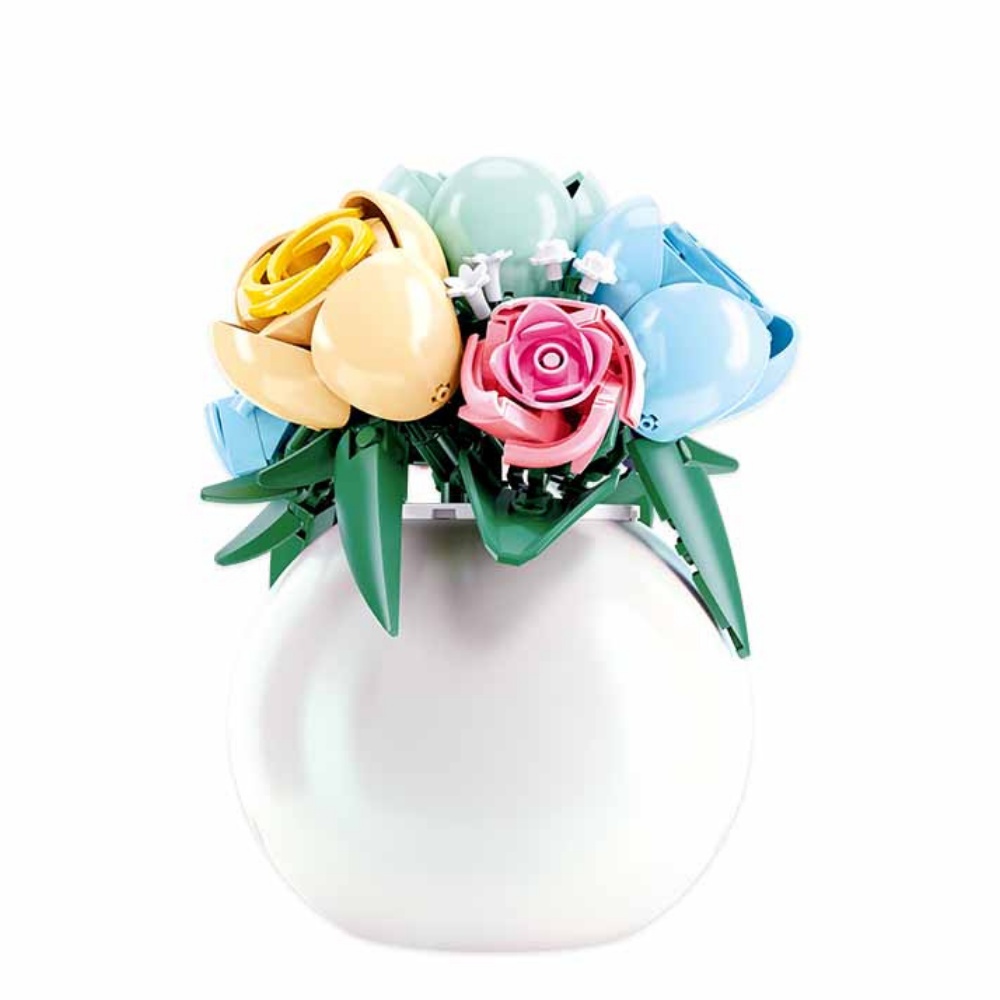 Sluban Building Set: Pleyerid - Rose Bouquet - 313pcs - Image 2