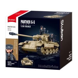 Sluban Building Set: ModelBricks - 1/35 Scale Panther G Battle Tank - 873pcs
