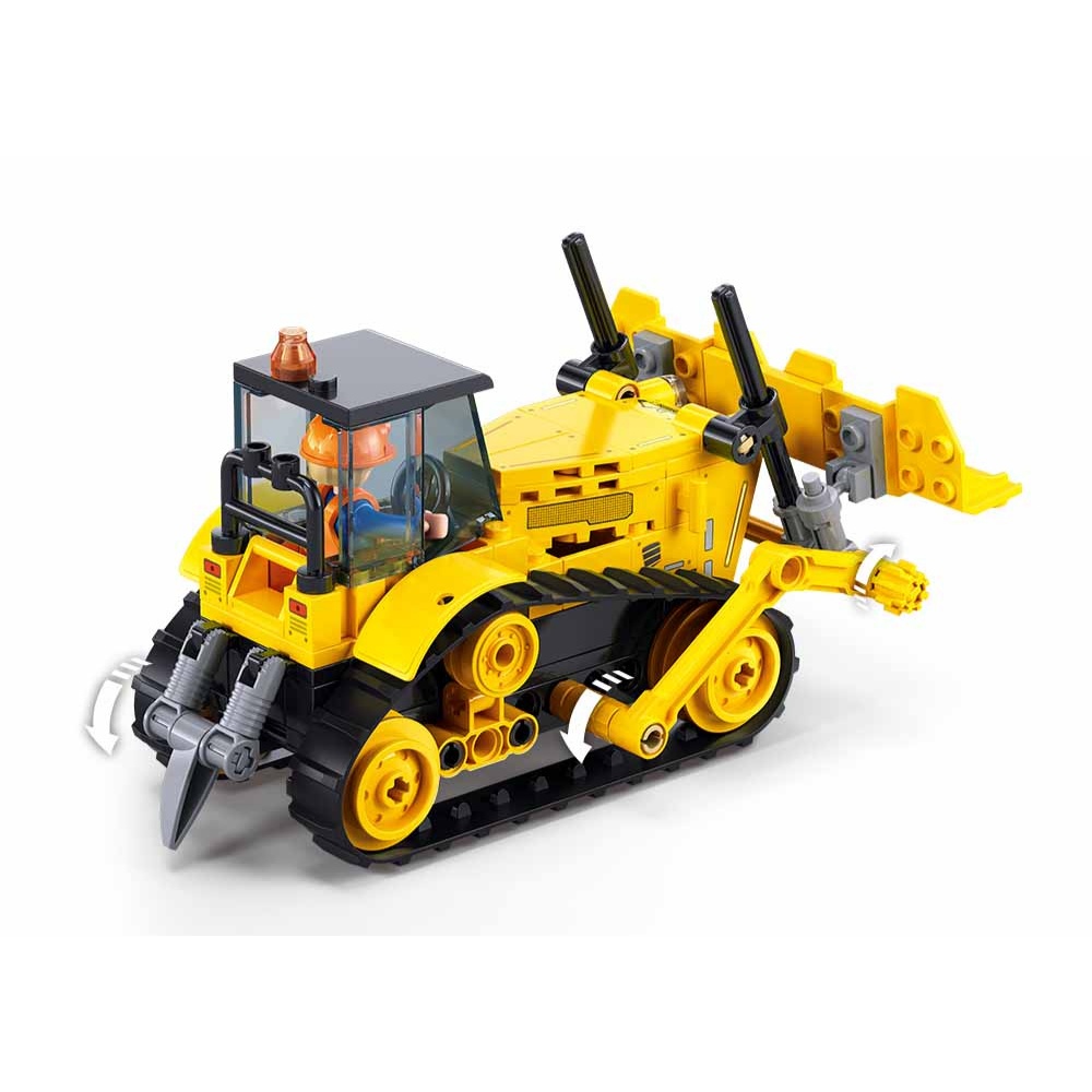 Sluban Building Set: Metropolis - Heavy-Duty Bulldozer - 127pcs - Image 3