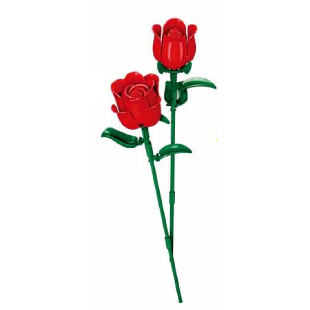 Sluban Building Set: Pleyerid - Flower Collection - Red Rose - 69pcs - Image 2