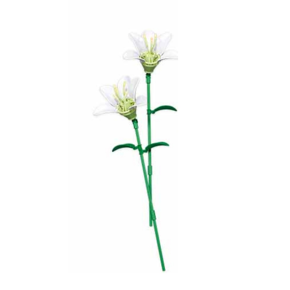 Sluban Building Set: Pleyerid - Flower Collection - White Lily - 58pcs - Image 2