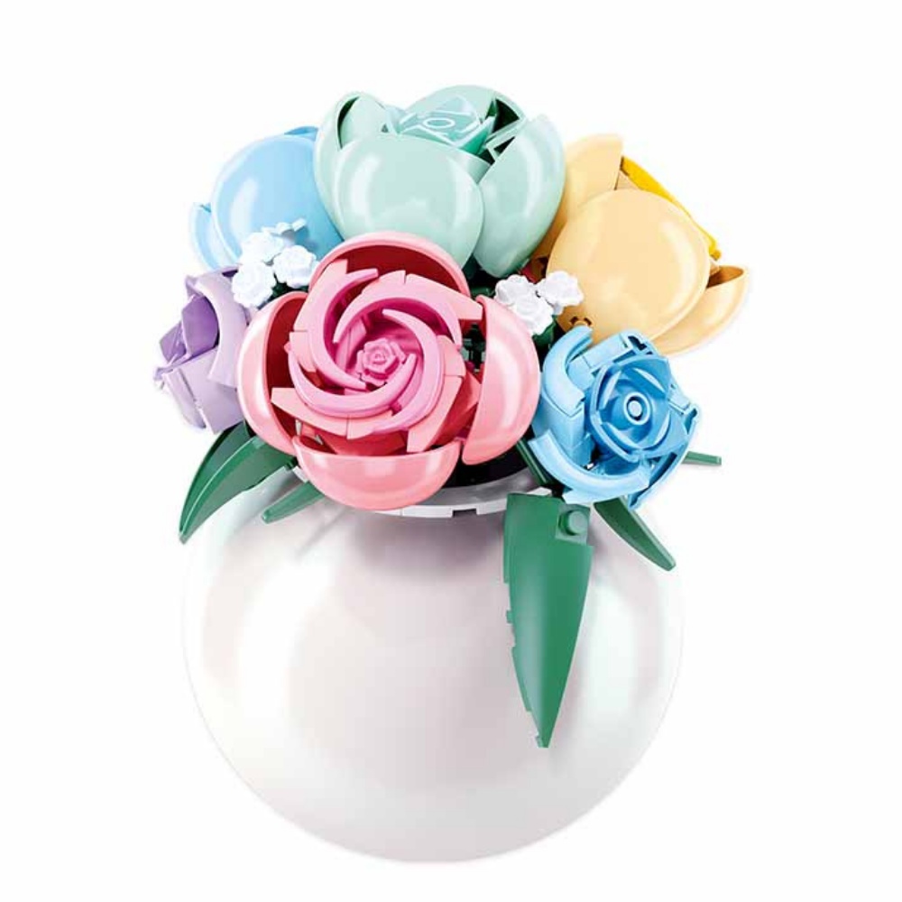 Sluban Building Set: Pleyerid - Rose Bouquet - 313pcs - Image 3
