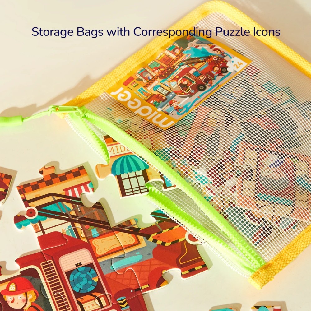 Mideer - Level Up Jigsaw Puzzle for Kids - 3-in-1 - Level 4 A Day of Mine - Image 4